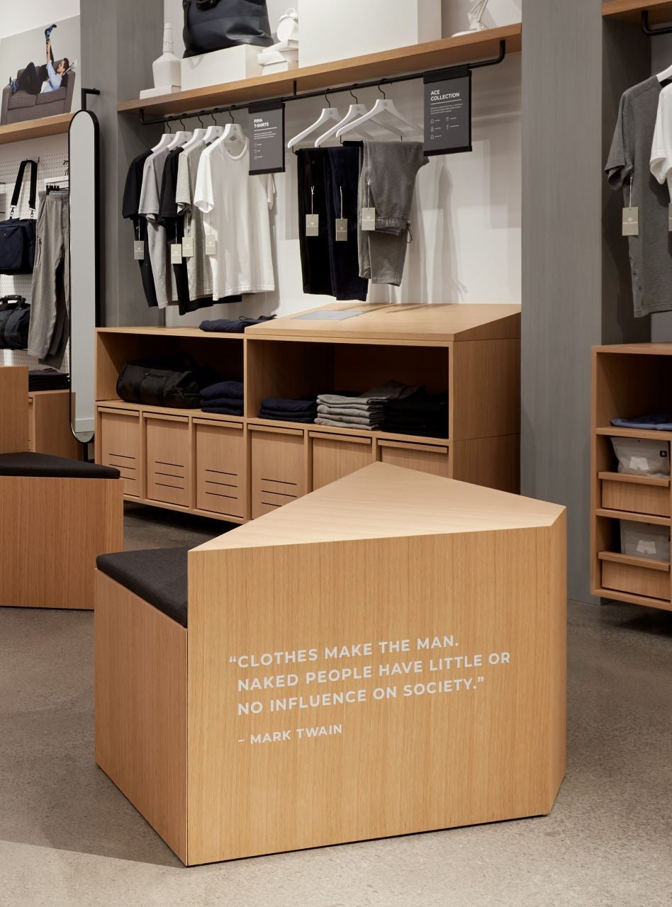 inside the BOSTON, MA - SEAPORT Mack Weldon store