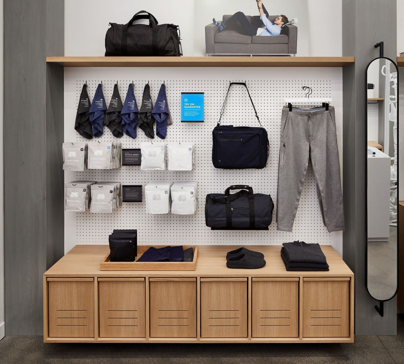 inside the BOSTON, MA - SEAPORT Mack Weldon store