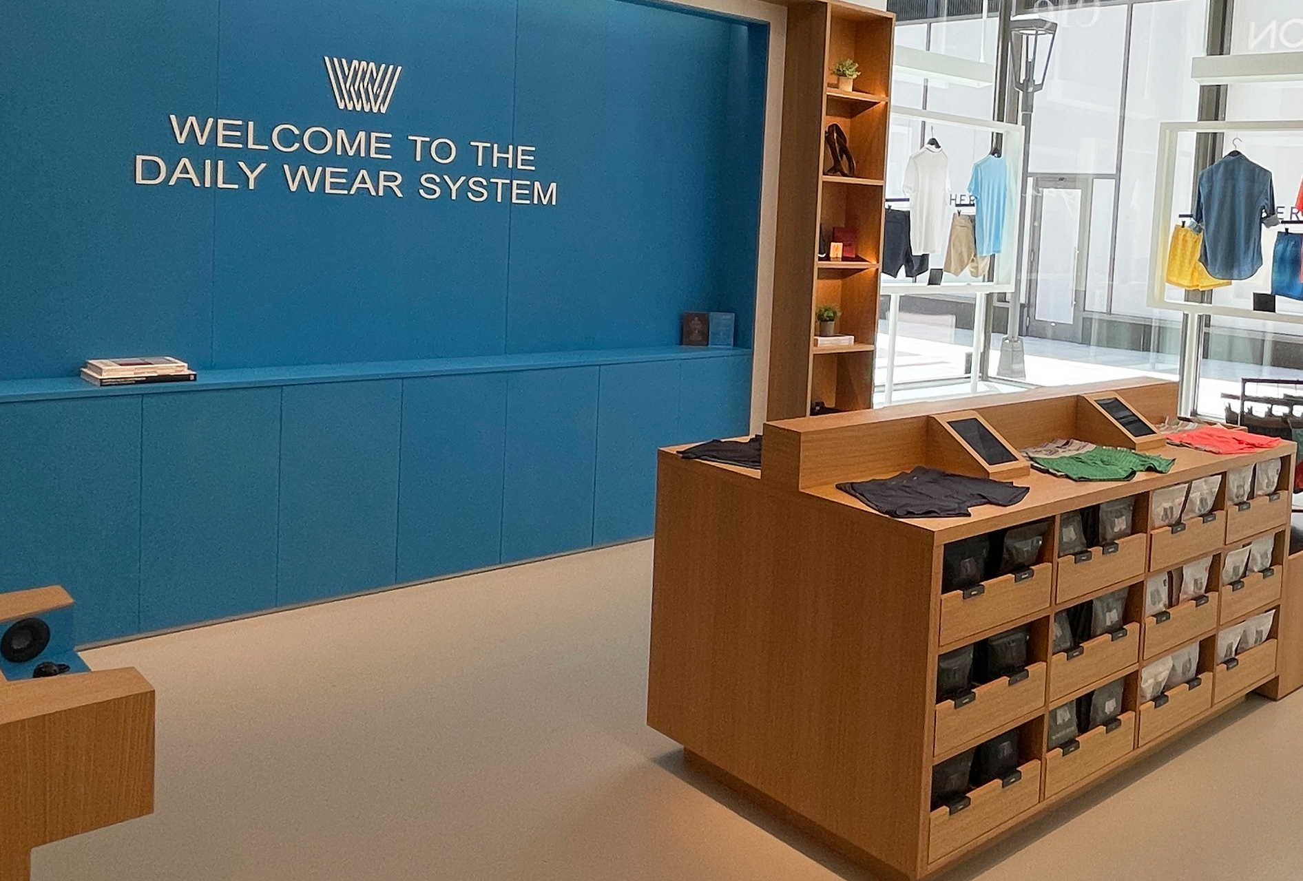 Interior of BOSTON, MA - SEAPORT Mack Weldon store