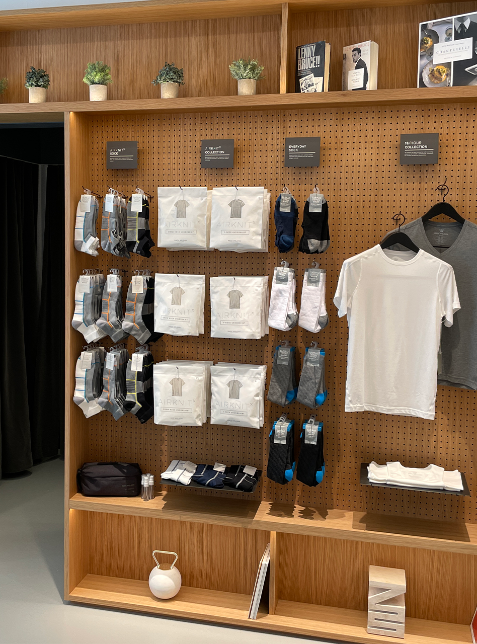 Interior of BOSTON, MA - SEAPORT Mack Weldon store