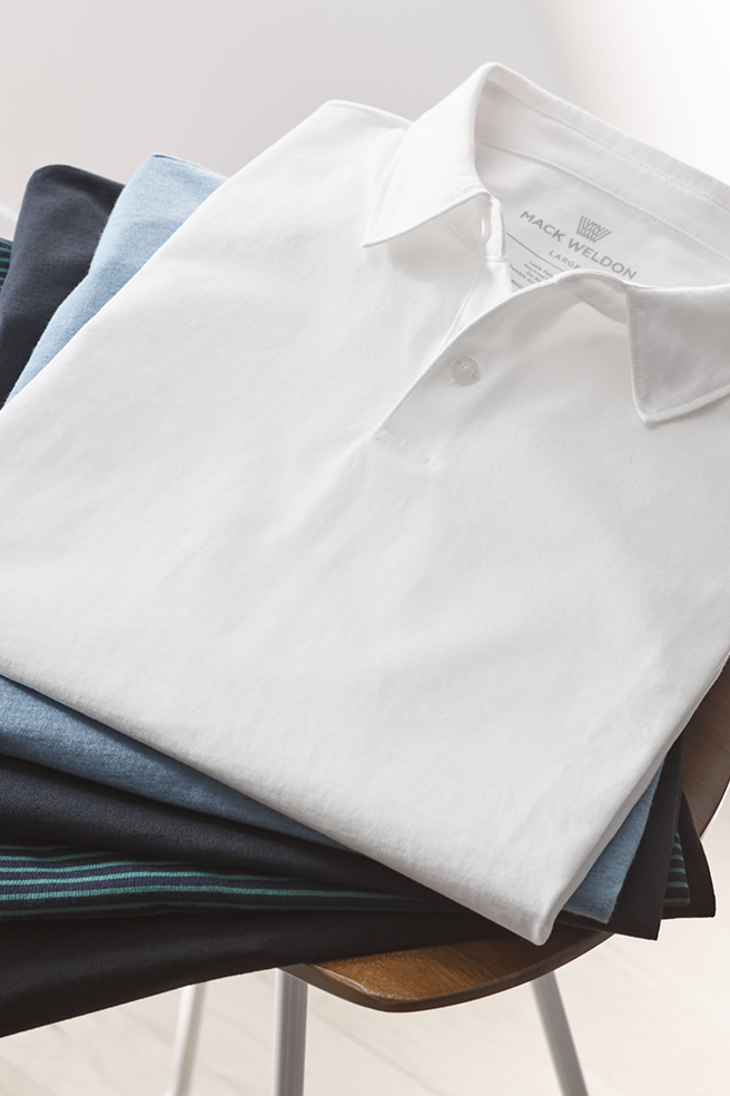 Various colors of Pima T-shirt Polos