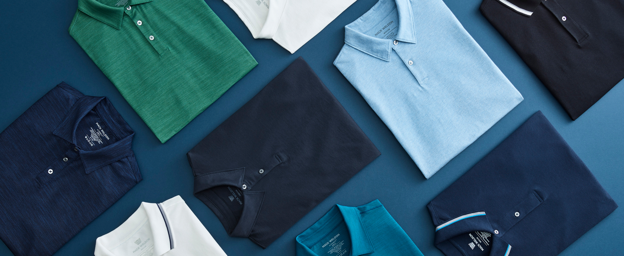 Various collections of Mack Weldon Polos