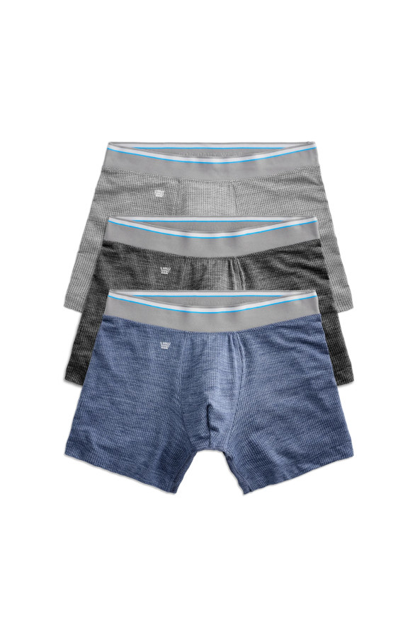 3 boxer briefs laid down on top of each other